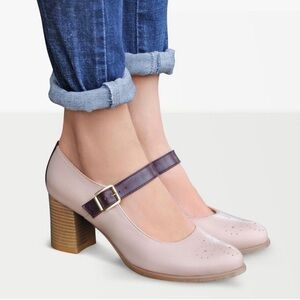 Julia Bo Janis Mary Jane Heels - Rose